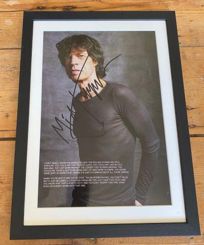 Mick Jagger autograph