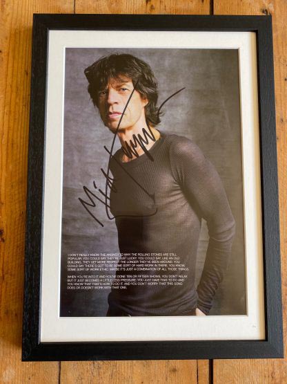 Mick Jagger autograph