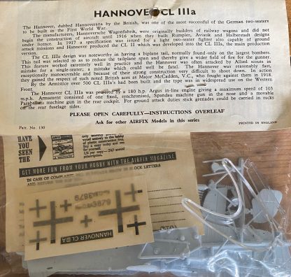 Airfix model Hannover biplane