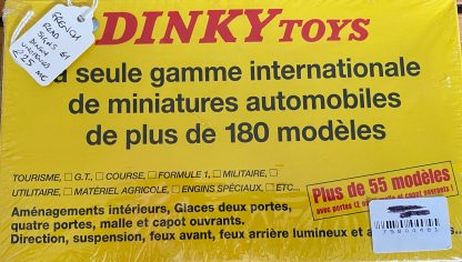 Dinky toy signs in French